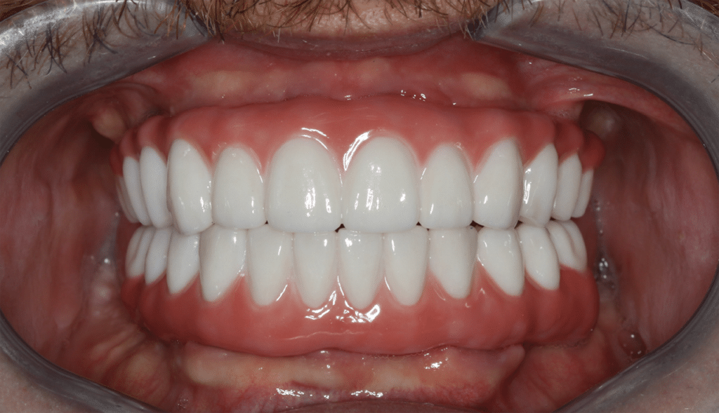 After Image: All on X Implant Supported Prosthesis - front